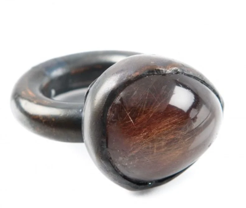 Monies Large Copper & Quartz Ring