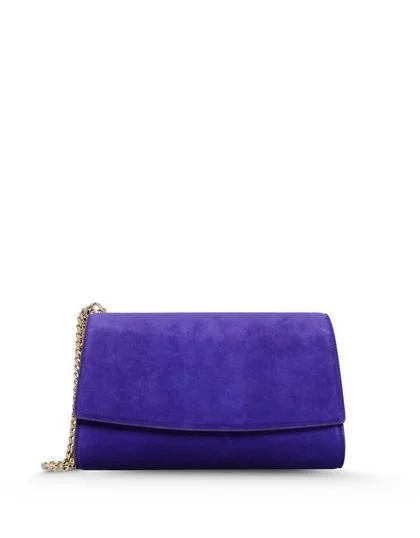 Sergio Rossi Suede Flap Clutch