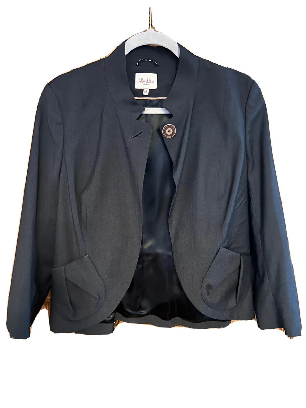 Whistles One-Button Silk Jacket
