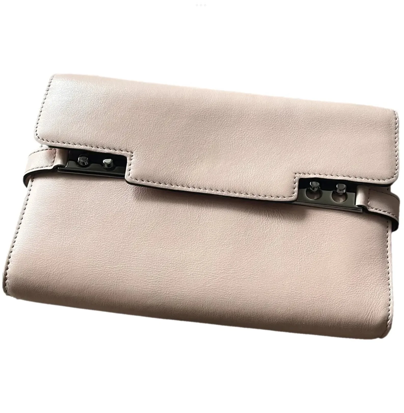 Delvaux Tempête Clutch in Light Pink