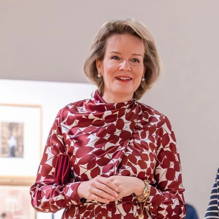 Queen Mathilde visits 'Histoire De Ne Pas Rire. Surrealism In Belgium' exhibition
