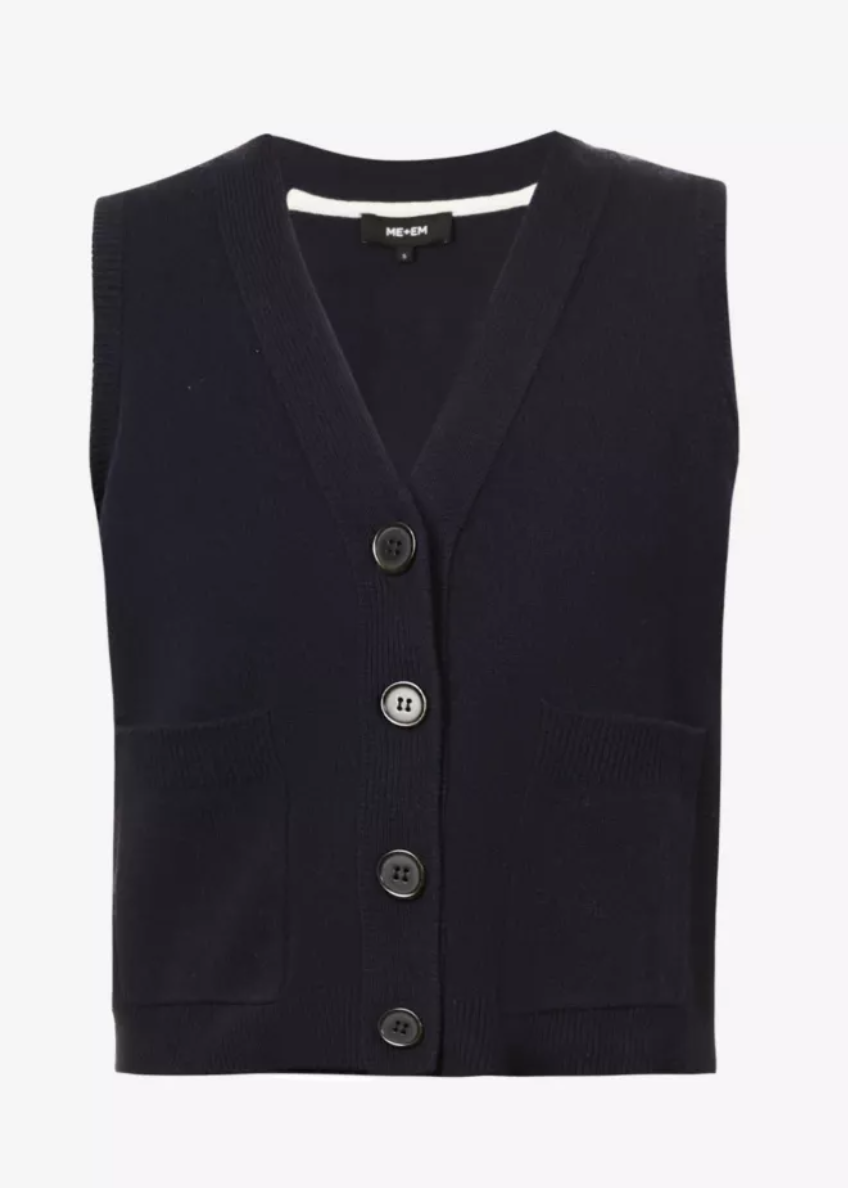 ME and EM V-neck Wool Knitted Vest