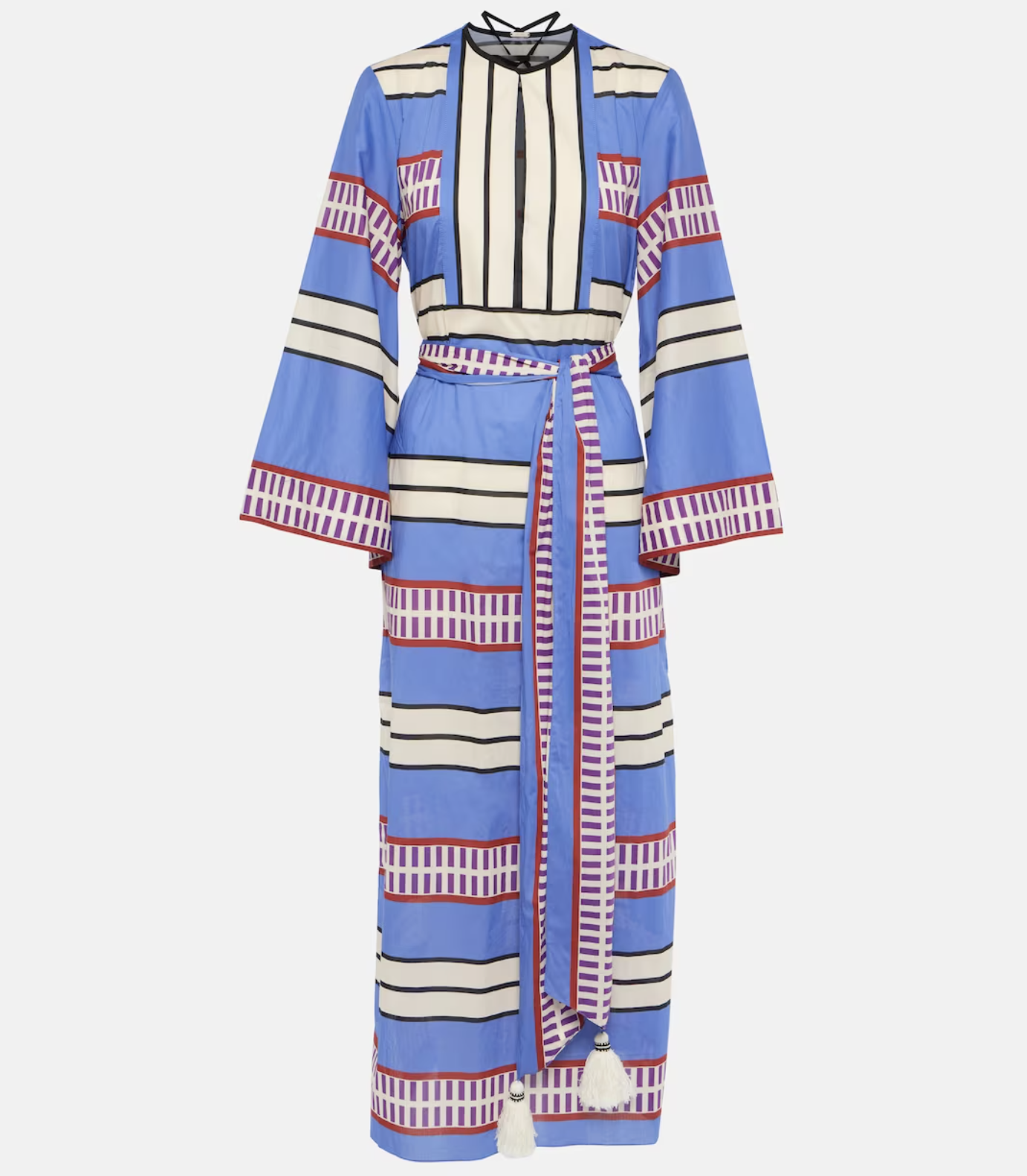 Johanna Ortiz Tropical Palm Cotton Maxi Dress