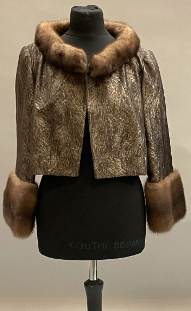 Natan Couture Brocade Fur Trimmed Bolero.png