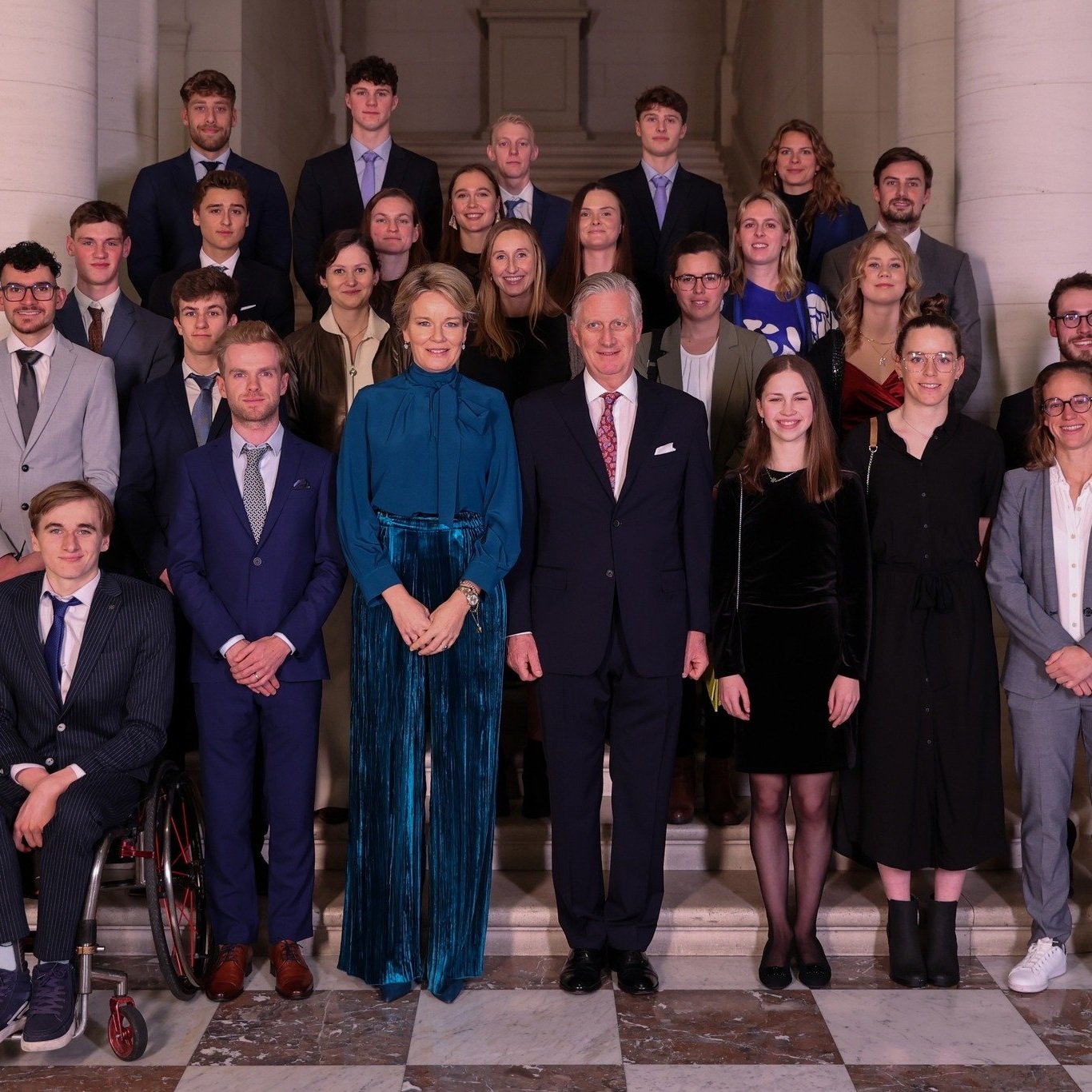 King Philippe and Queen Mathilde host dinner for athletes