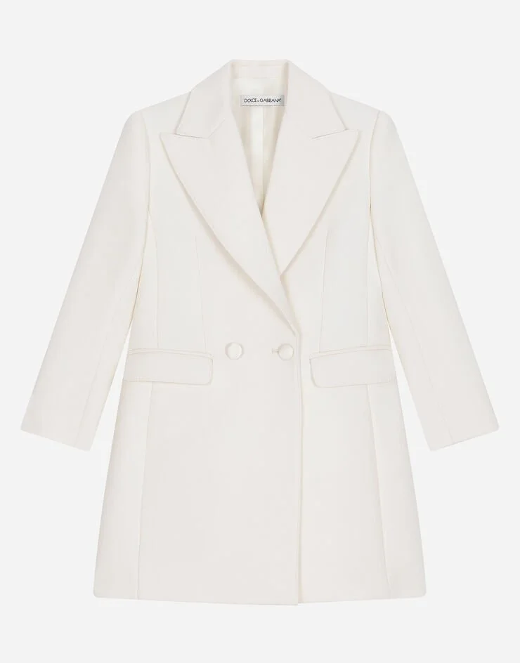 Dolce & Gabbana Girls Double-Breasted Cady Coat
