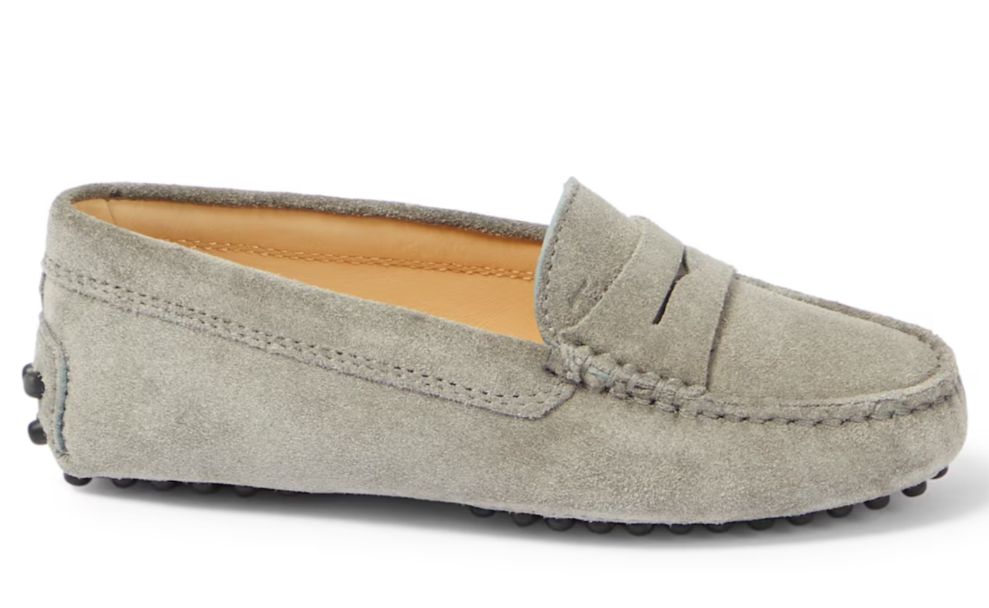 Tod's Junior Gommino Mocassins in Grey Suede