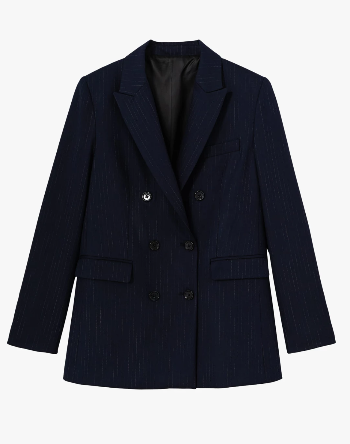 Mango Mia Blazer in Navy Pinstripe