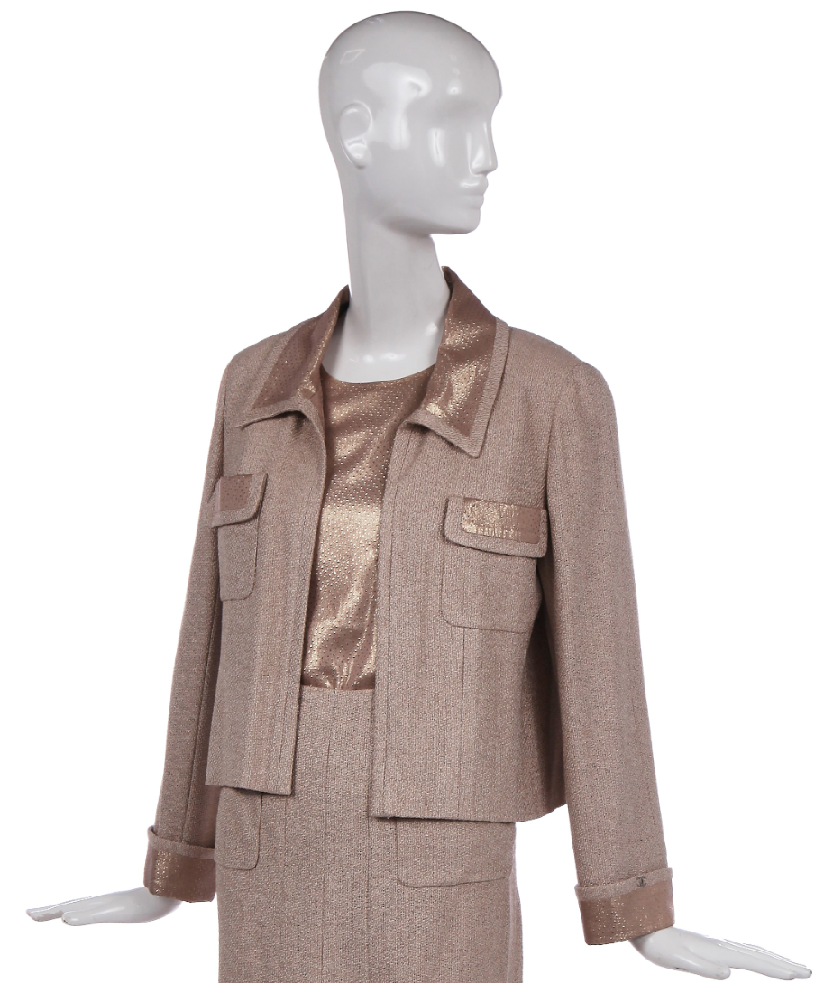 Chanel Wool and Lamé Jacket