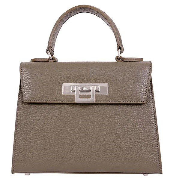 Lalage Beaumont Fonteyn Midi Caribou Bag in Taupe Soft Grainy Print Calf Leather.jpg