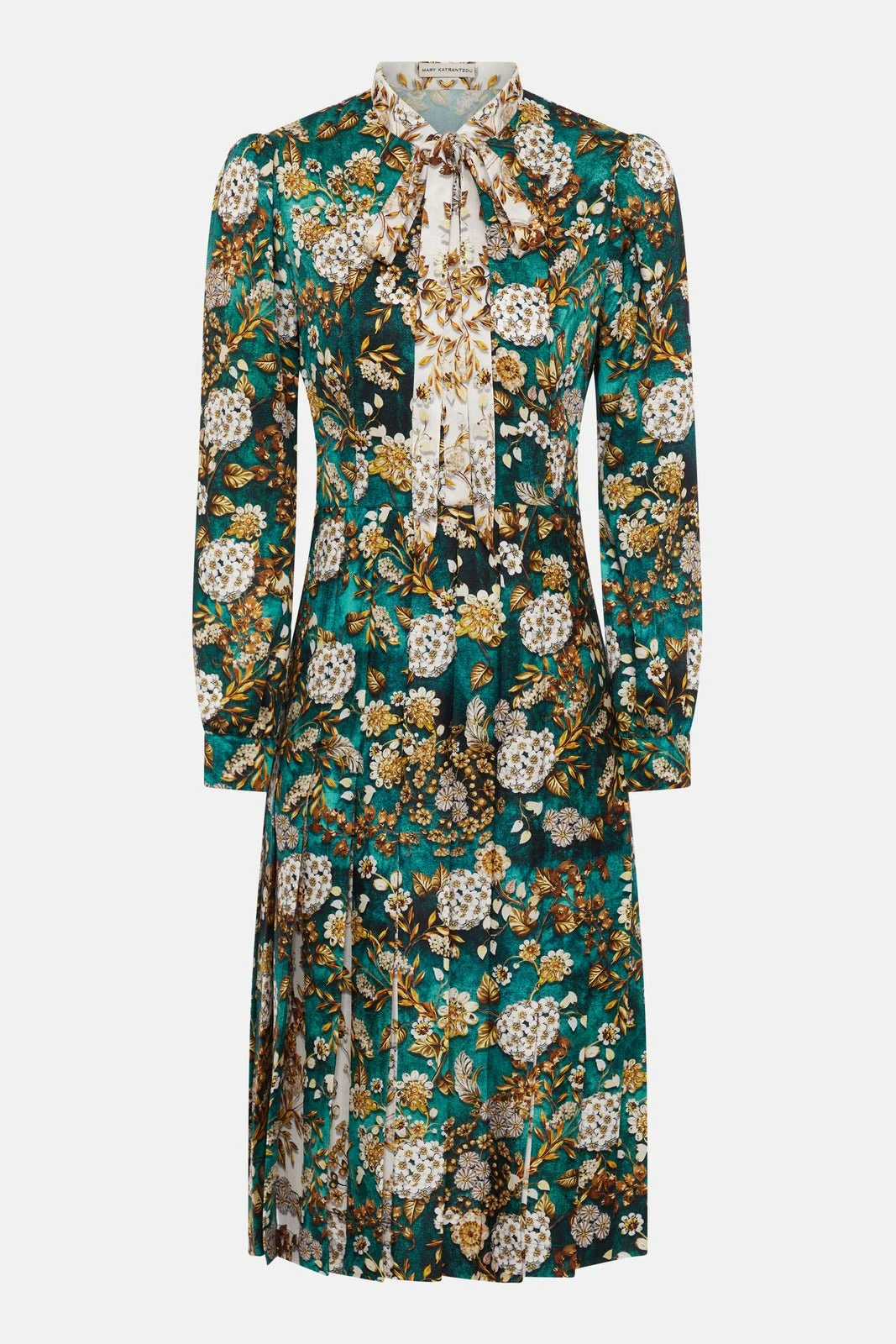 Mary Katrantzou Desmine Dress in Metallum Teal