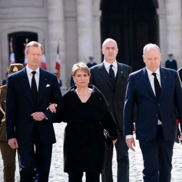 Grand Duke Henri and Grand Duchess Maria Teresa attend National Tribute ceremony to Admiral Philippe de Gaulle