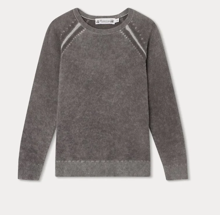 Bonpoint Tiego Sweater in Mauve Gray