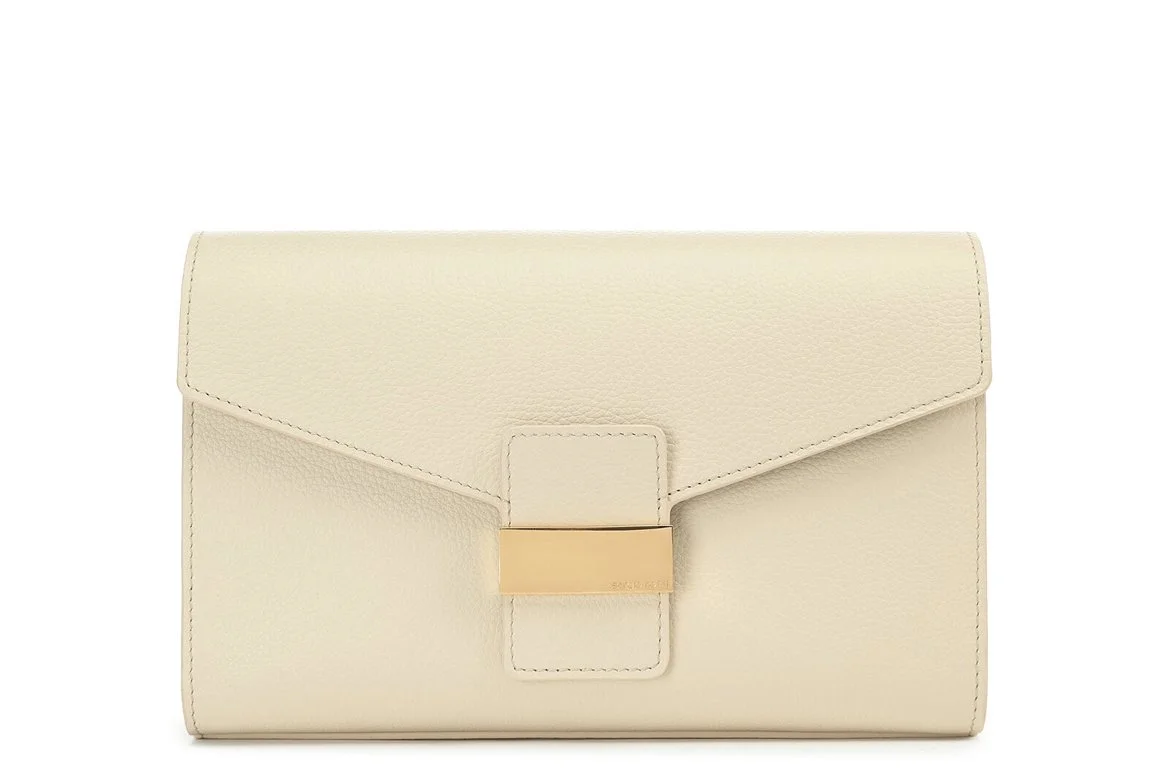 Sergio Rossi SR1 Messenger Bag in Chalk