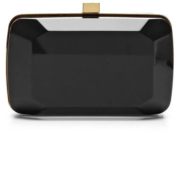 Elie Saab Stone-Shaped Clutch in Metallic