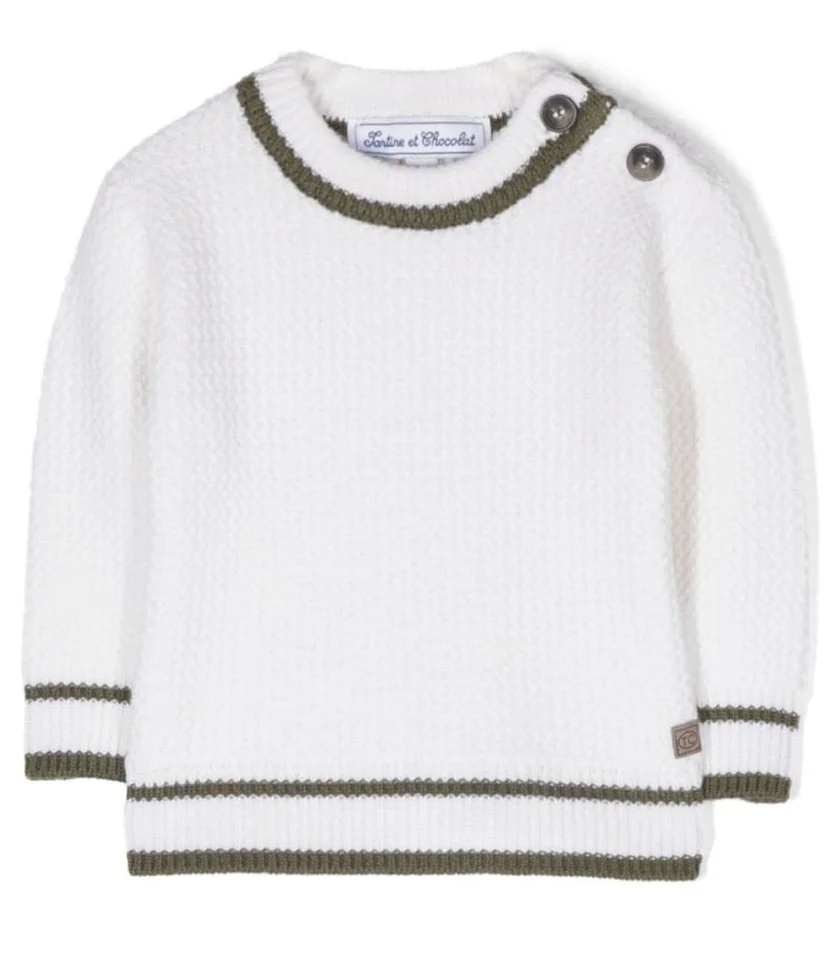 Tartine et Chocolat Crew Neck Waffle Knit Jumper