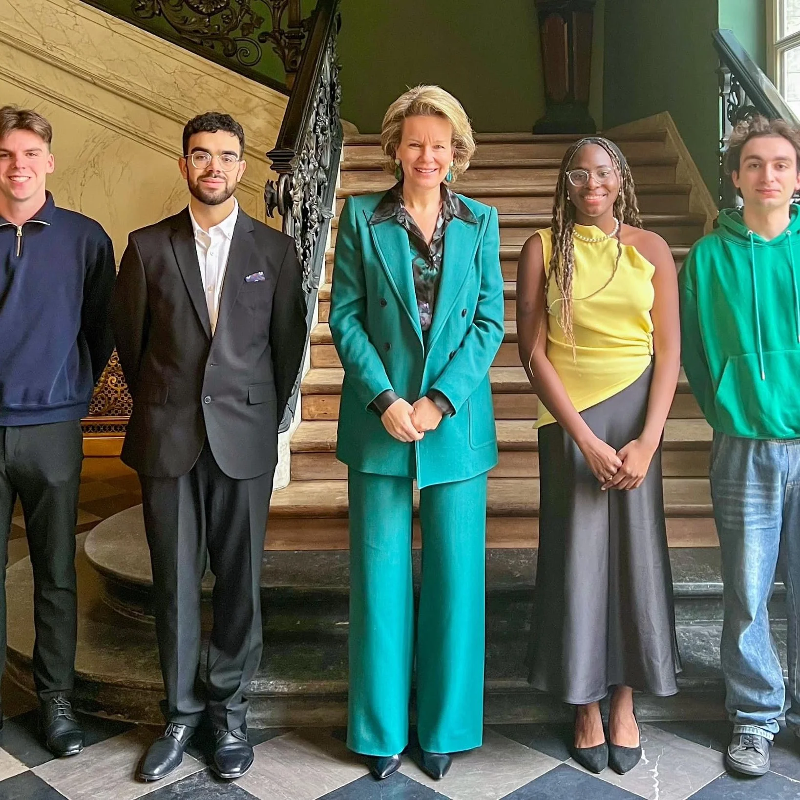 Queen Mathilde hosts meeting at Royal Palace