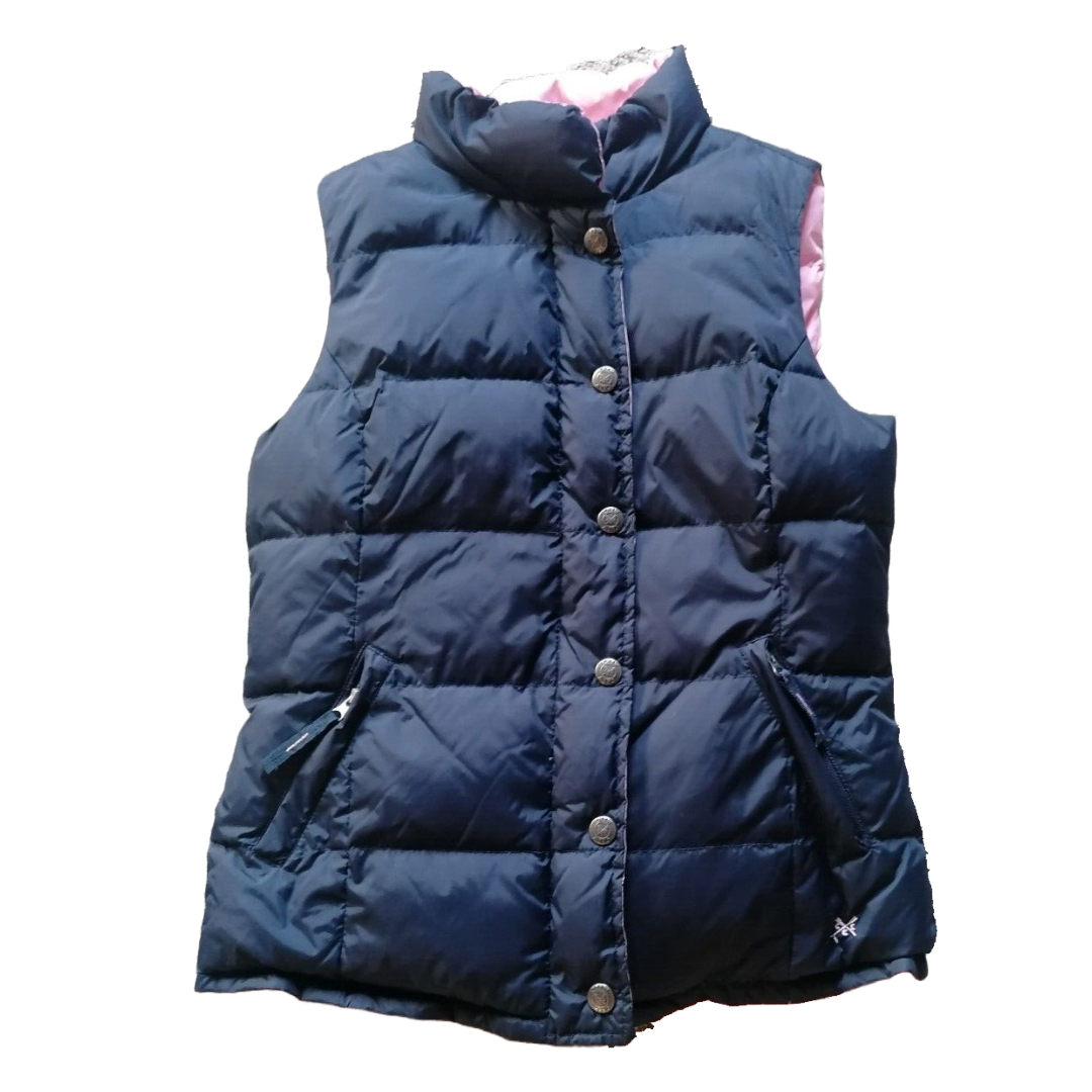 Crew Clothing Reversible Gilet in Navy/Pink