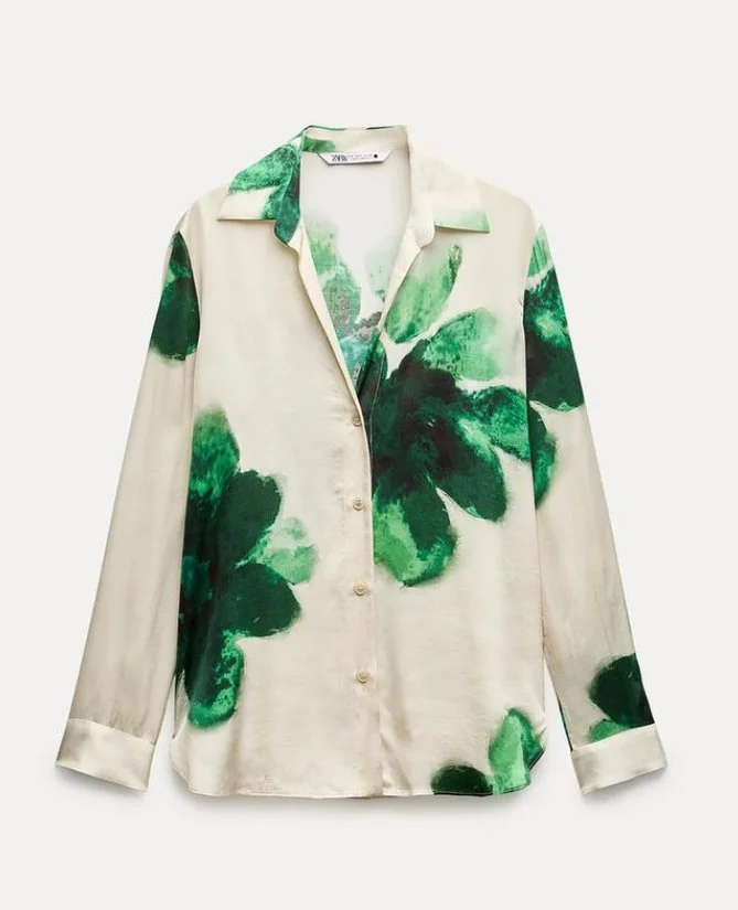 Zara ZW Flowing Printed Shirt