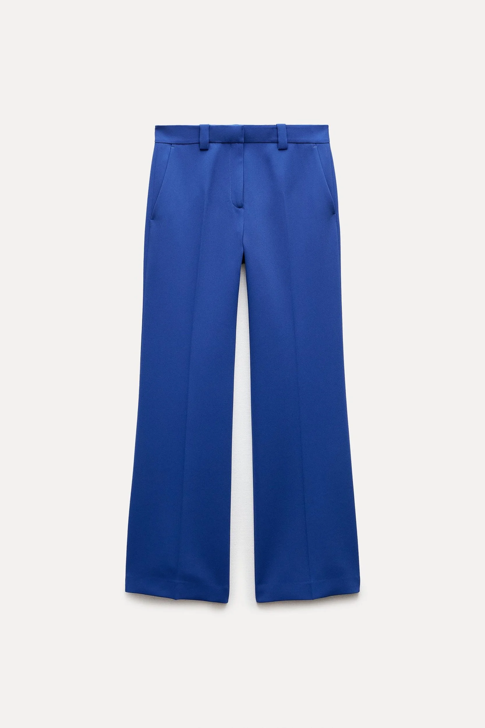 Zara ZW Collection Flared Trousers in Blue