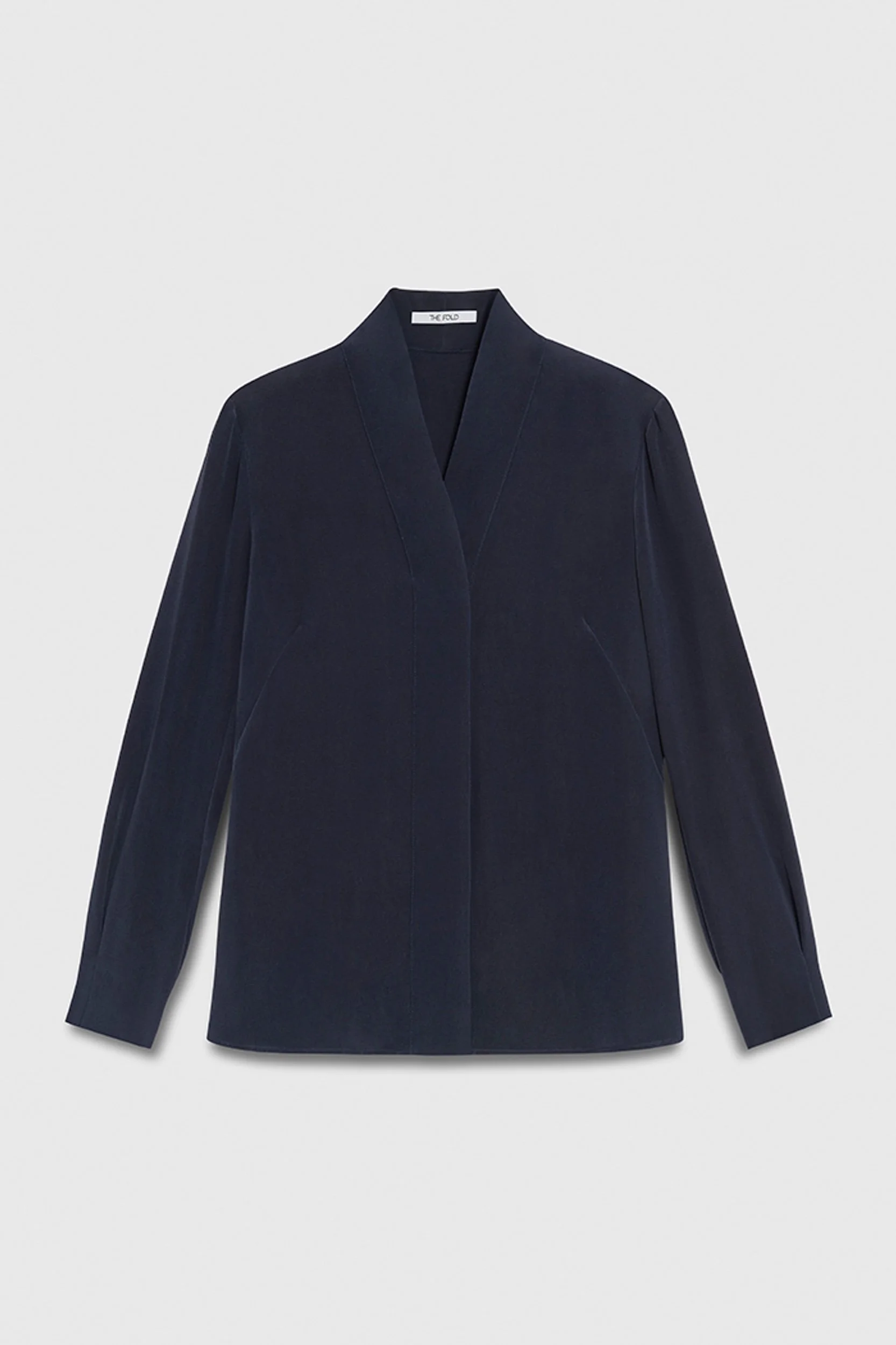 The Fold Bowery Blouse in Navy