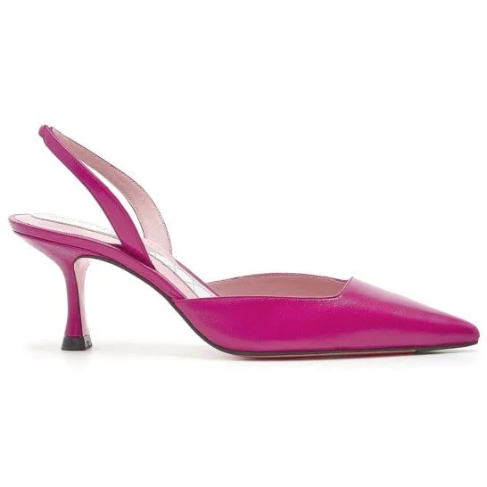Magrit Marian Pumps in Fuchsia Leather