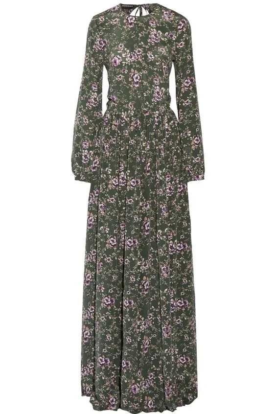 Rochas Open Back Printed Dress