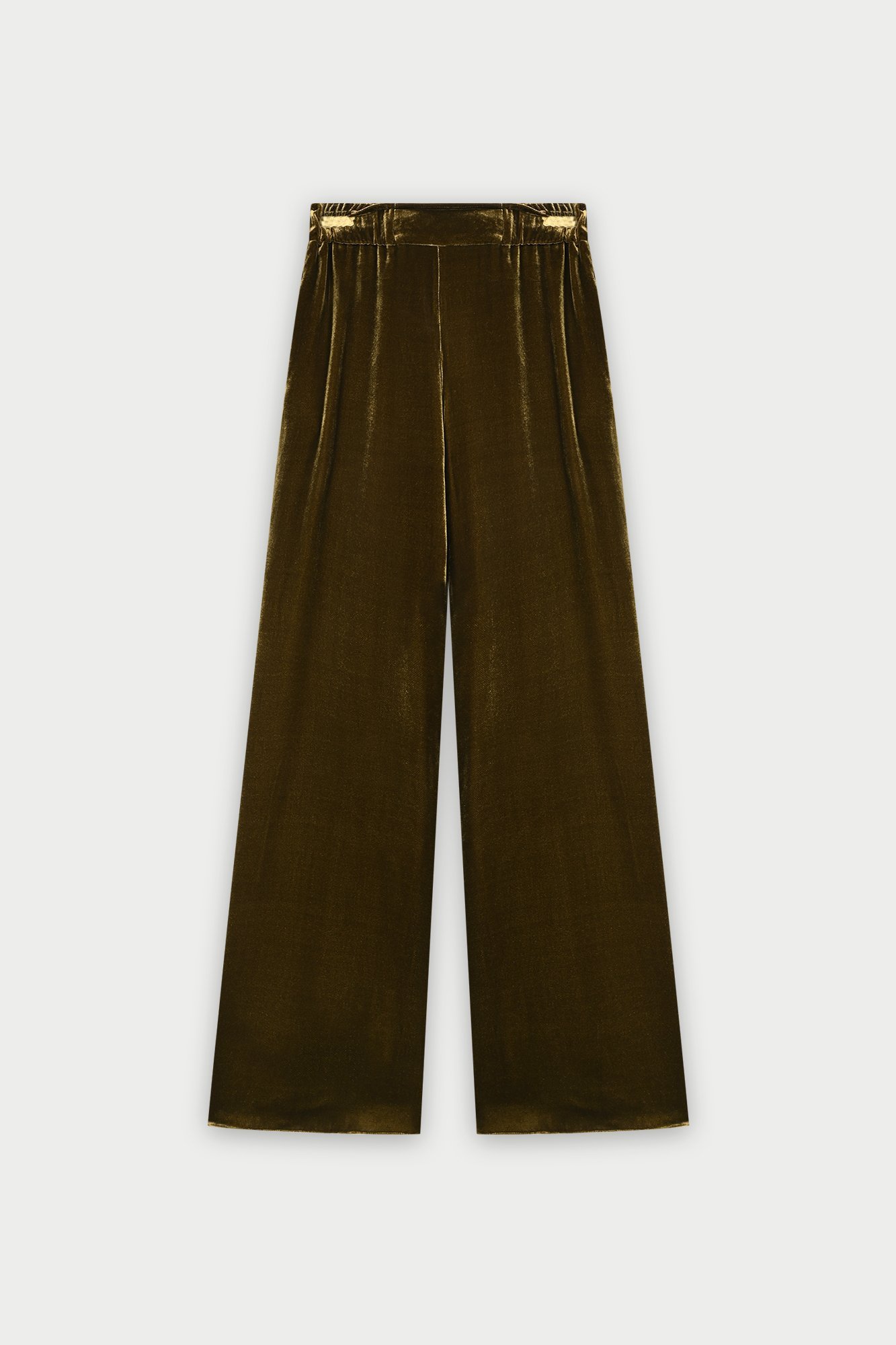 Beige Pleated Satin