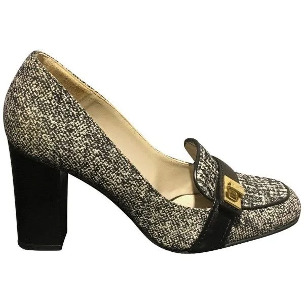 Paule Ka Tweed Loafer Pumps