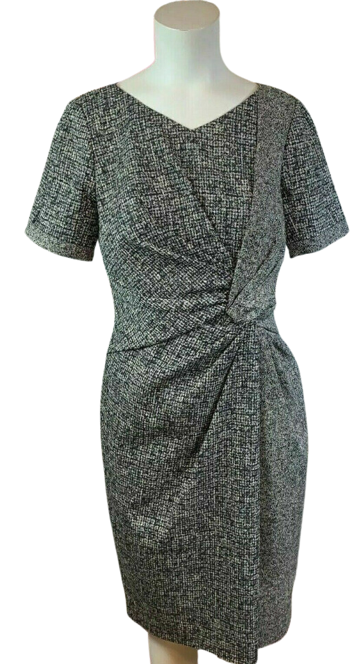 Paule Ka Ruched Tweed Dress