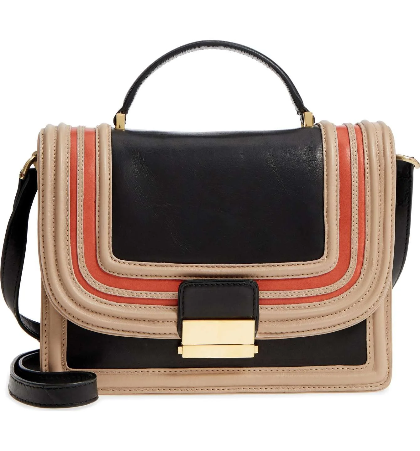 Dries Van Noten Small Square Top Handle Bag in Orange