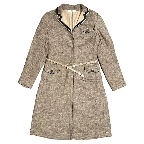 Prada Tweed Silk Long Jacket