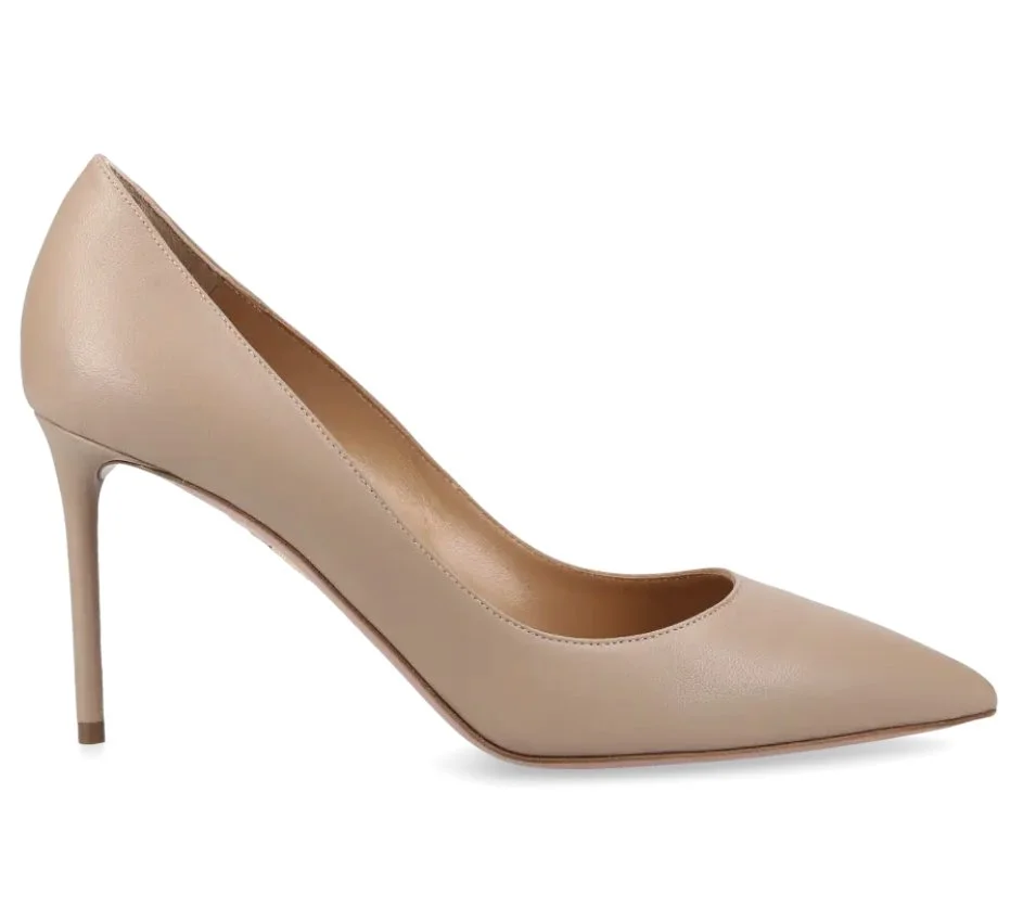 aquazzura nude pumps