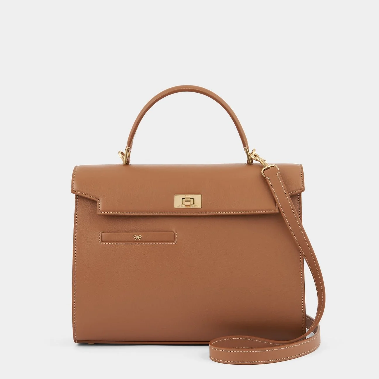 Anya Hindmarch Mortimer Top Handle Bag in Pecan