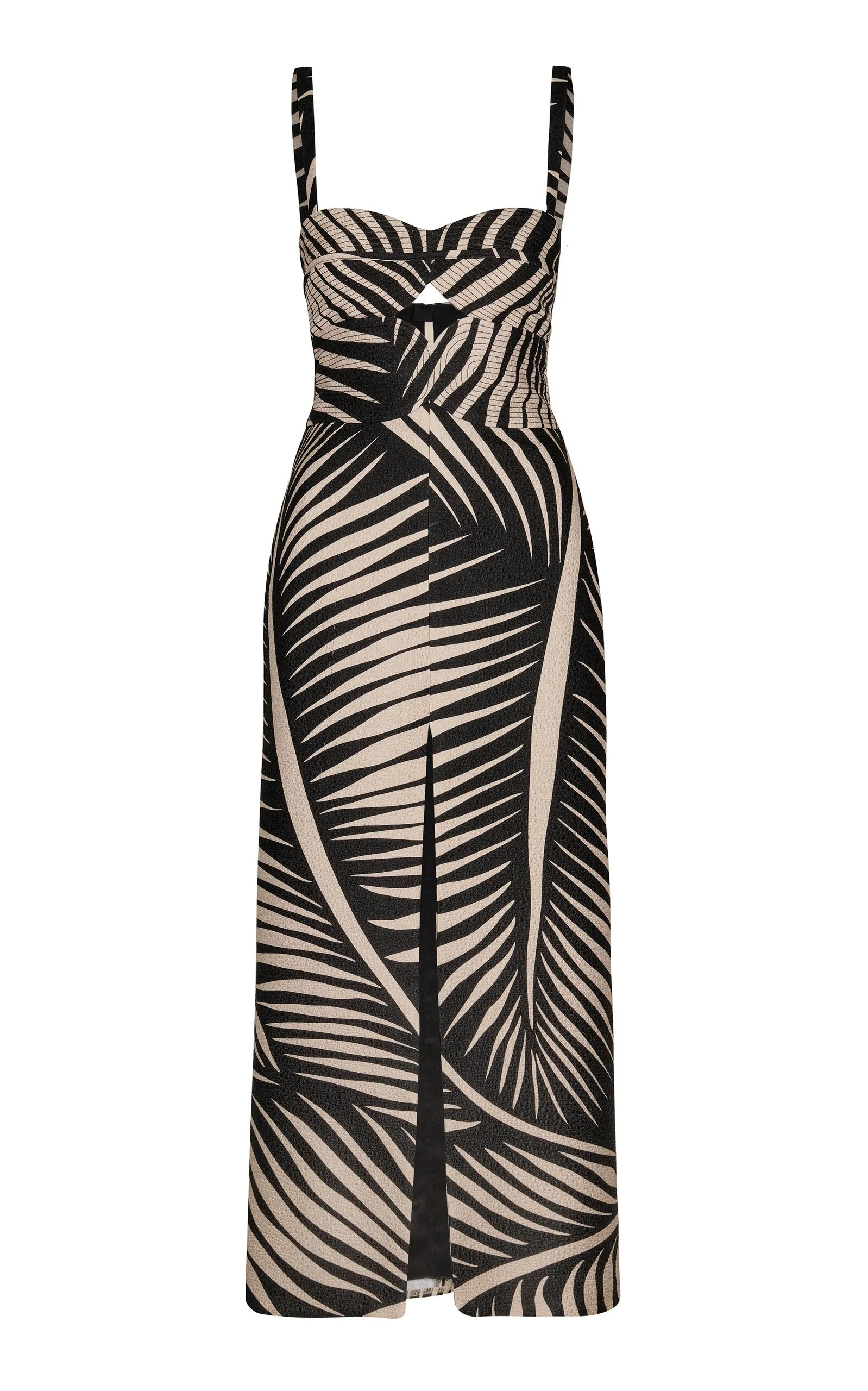Johanna Ortiz Tropicana Nights Cutout Silk Midi Dress