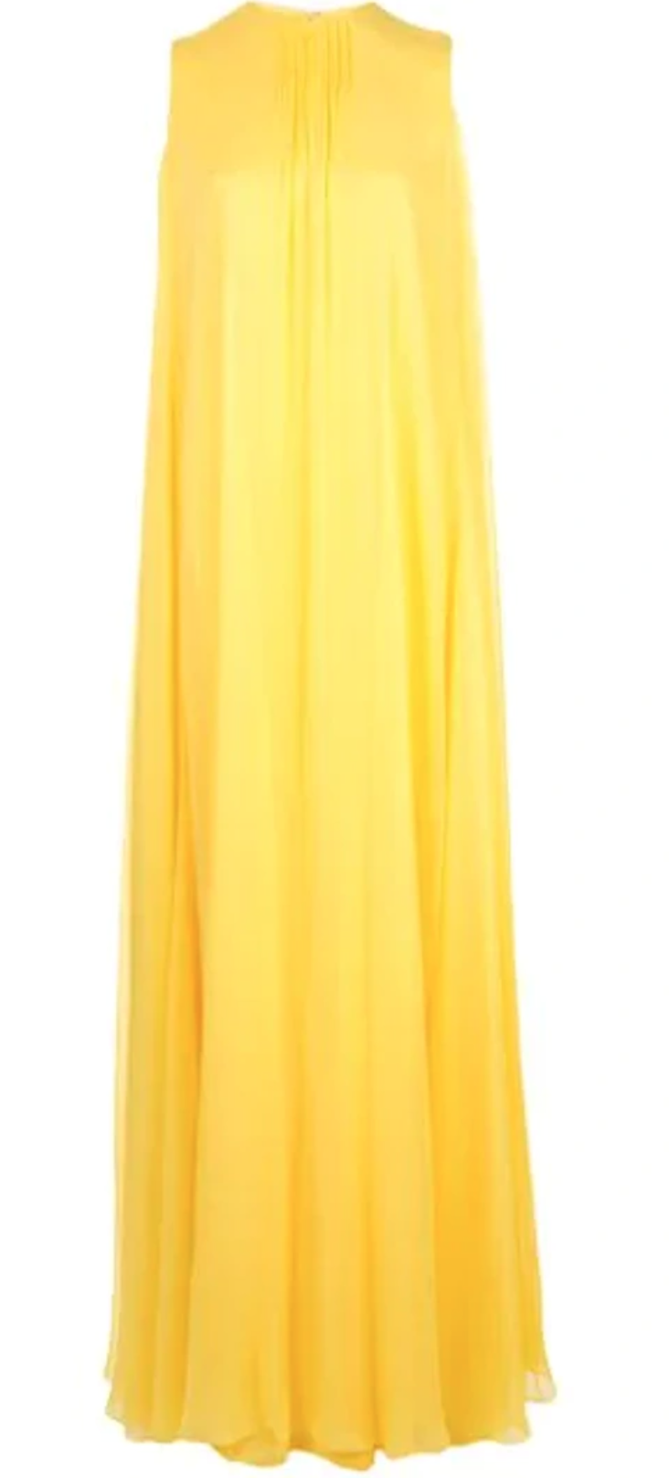 Carolina Herrera Silk Overlay Column Gown