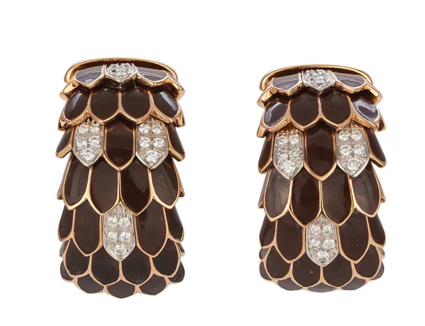 Roberto Coin Red Enamel Earrings
