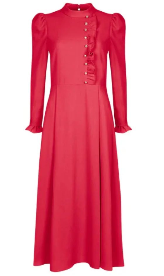 Beulah London Christina Dress in Crimson