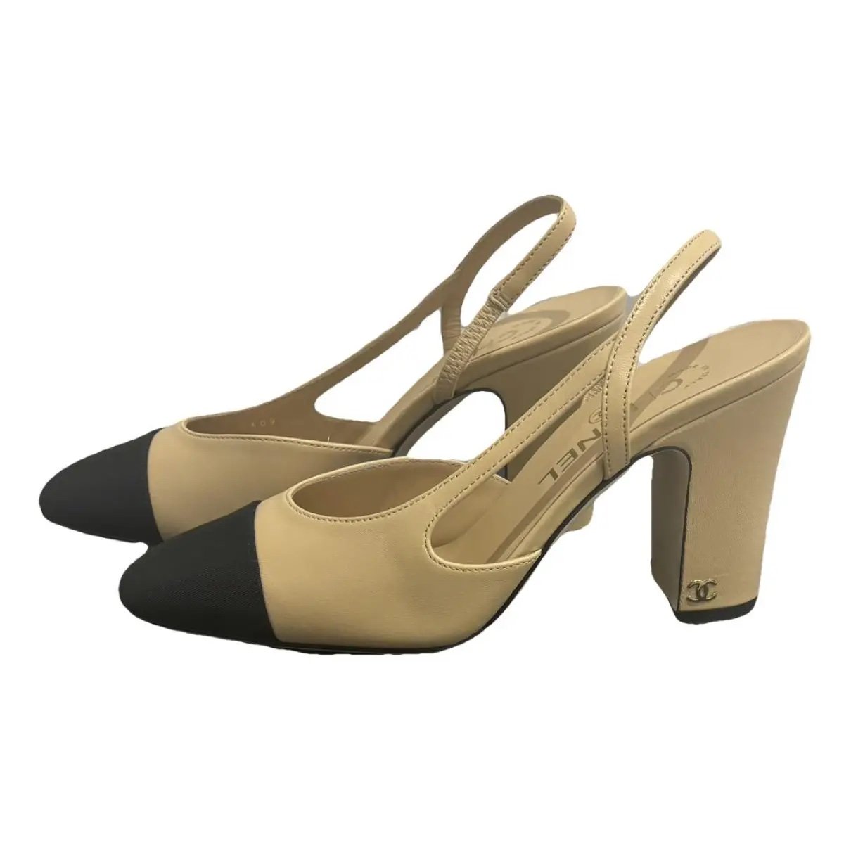 Chanel Cap-Toe Slingback 90 Pumps in Beige & Black — UFO No More Chanel Cap-Toe Slingback 90 Pumps in Beige & Black — UFO No More