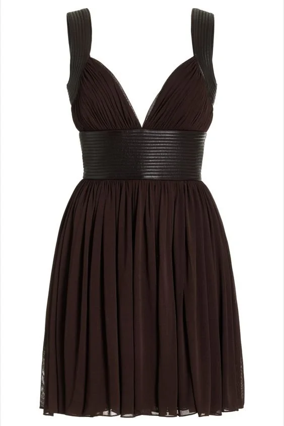 Michael Kors Chiffon Jersey Baby Doll Dress