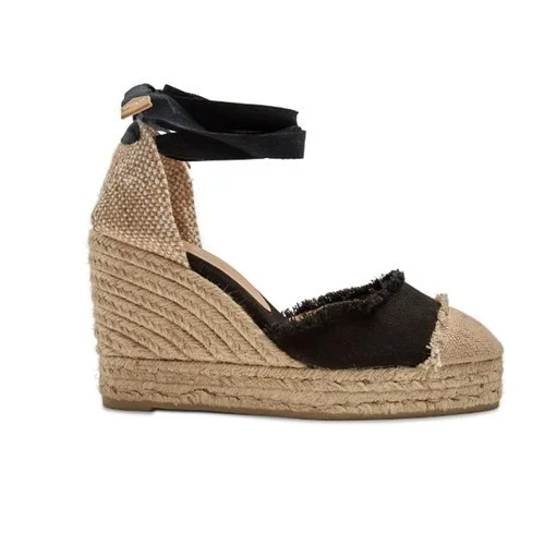 Castaner Catalina Wedges in Black