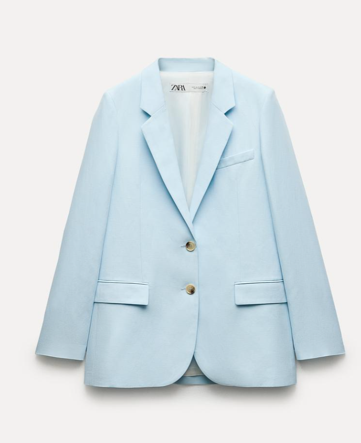 Zara ZW Linen Blend Blazer