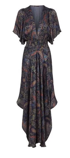 Maje Rachel Dress in Blue Paisley