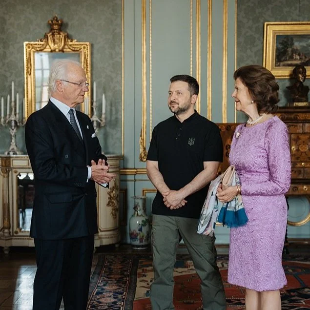 King Carl Gustaf and Queen Silvia present Royal Orders of Knighthood and meet President of Ukraine