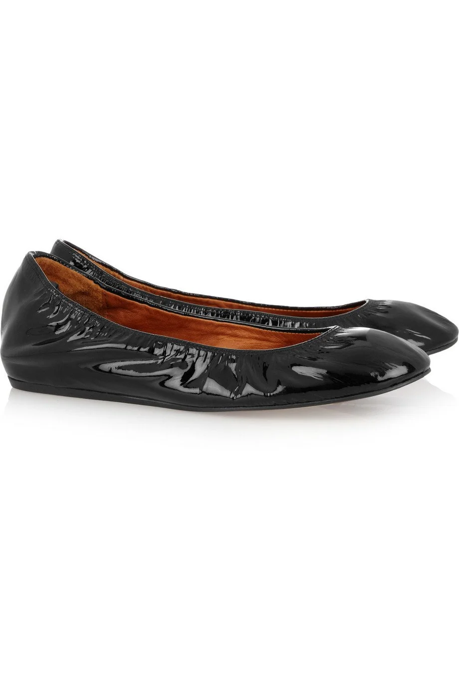 Lanvin Ballet Flats in Black Patent Leather