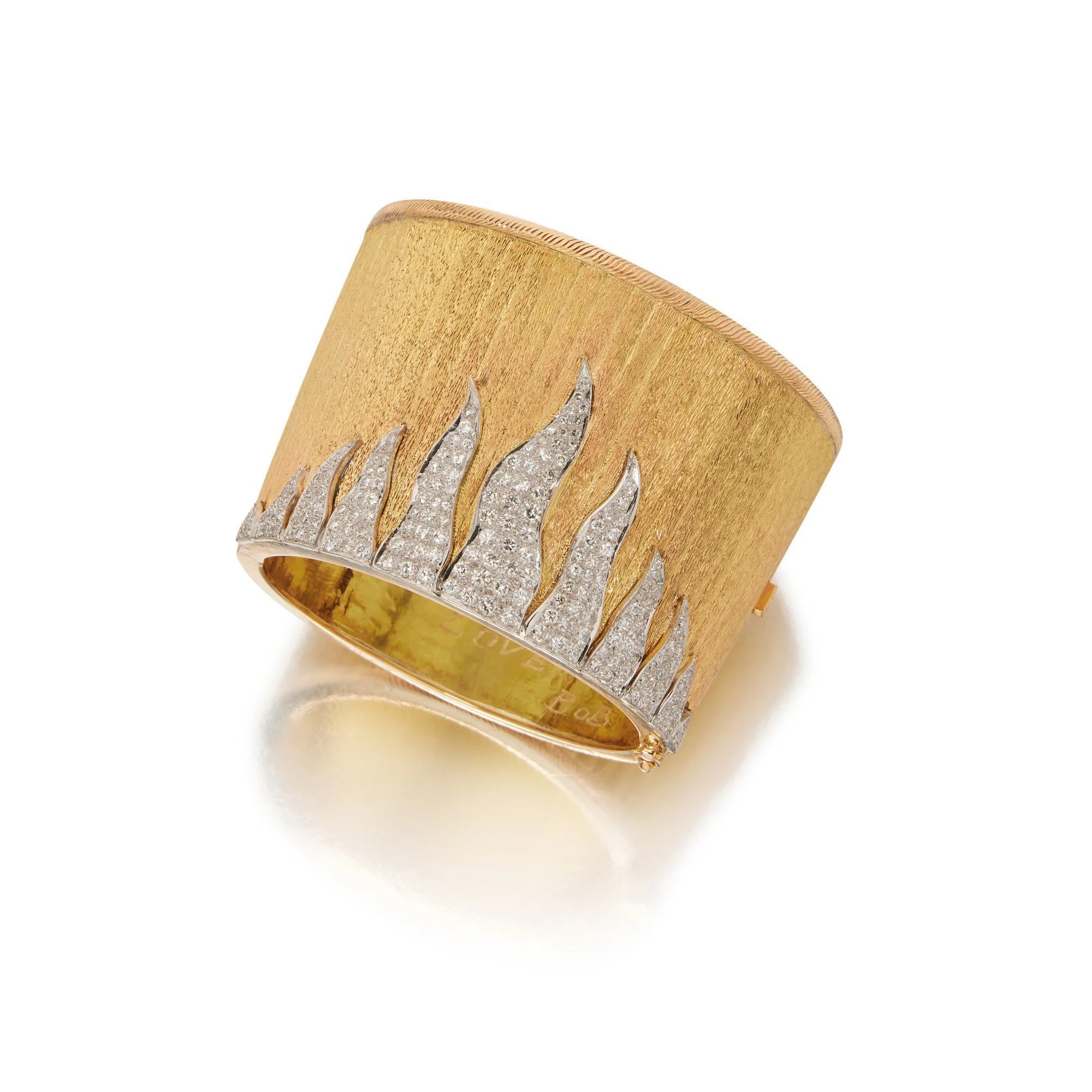 Sterlé Gold and Diamonds Cuff Bracelet