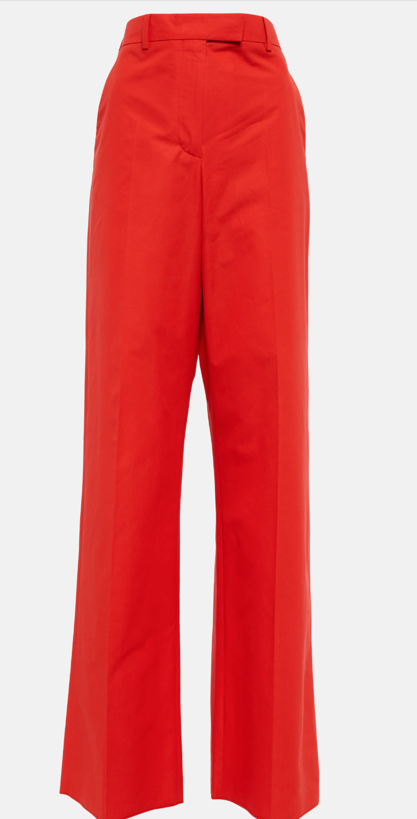 Valentino High-Rise Wide-Leg Cotton Trousers