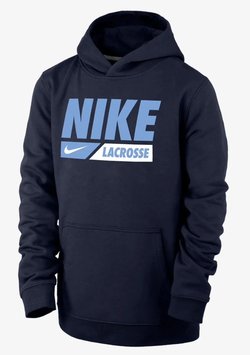 Nike Kids' Lacrosse Pullover Hoodie in College Navy