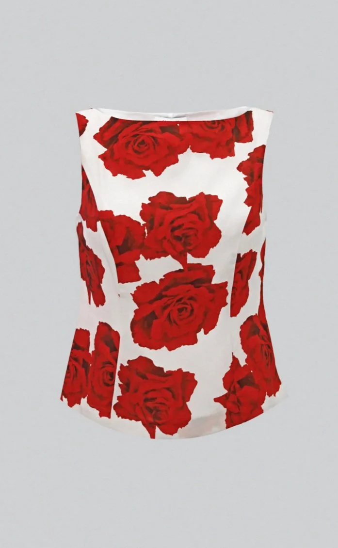 Andiata Armanda Top in White Rose