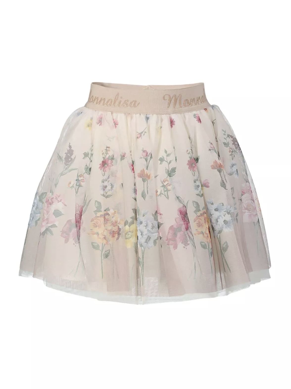 Monnalisa Floral Tulle Skirt